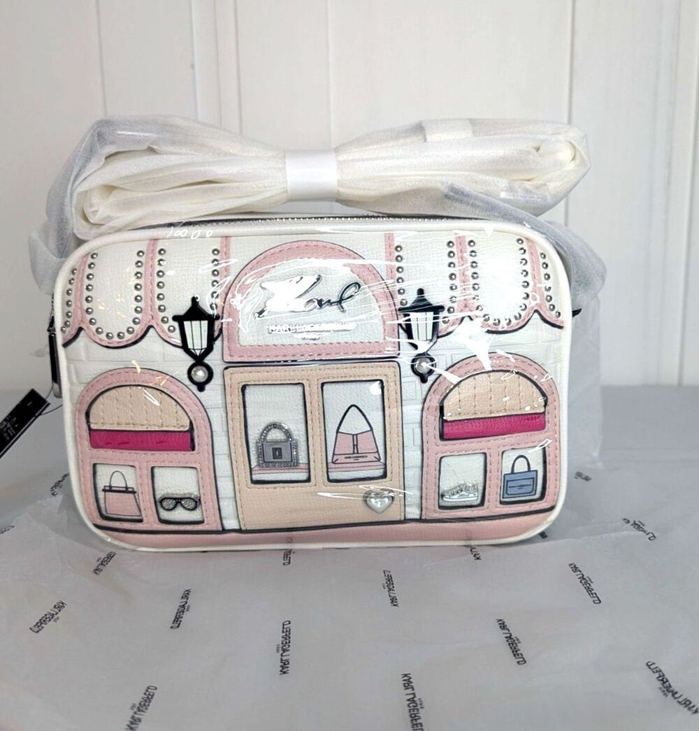Karl Lagerfeld Paris Maybelle Crossbody Bag - True White Multi, NWT
